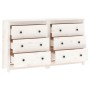 Solid white pine wood sideboard 140x35x80 cm by vidaXL, Sideboards - Ref: Foro24-3114080, Price: 234,53 €, Discount: %