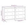 Sideboard aus massivem weißem Kiefernholz, 140 x 35 x 80 cm von vidaXL, Sideboards - Ref: Foro24-3114080, Preis: 231,61 €, Ra...