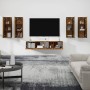 TV-Möbelset 6-teilig aus geräuchertem Eichensperrholz von vidaXL, TV-Möbel - Ref: Foro24-3114347, Preis: 215,65 €, Rabatt: %