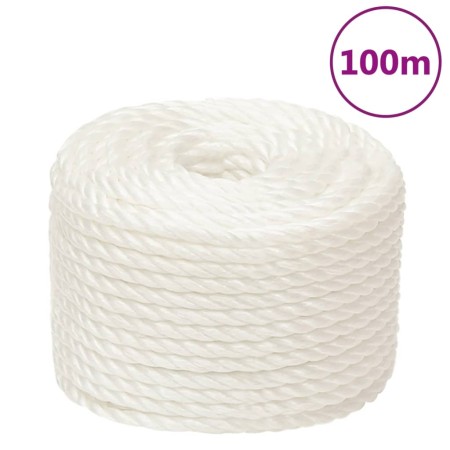 White polypropylene work rope 16 mm 100 m by vidaXL, Ropes and metal cords - Ref: Foro24-153066, Price: 86,10 €, Discount: %