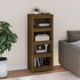 Solid honey brown pine wood shelf 50 x 35 x 125.5 cm by vidaXL, Bookcases and shelves - Ref: Foro24-821712, Price: 88,21 €, D...