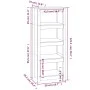 Solid honey brown pine wood shelf 50 x 35 x 125.5 cm by vidaXL, Bookcases and shelves - Ref: Foro24-821712, Price: 88,21 €, D...