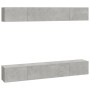 TV-Möbel 4-teilig betongrau 100x30x30 cm von vidaXL, TV-Möbel - Ref: Foro24-3114193, Preis: 178,70 €, Rabatt: %
