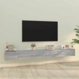 3-teiliges TV-Möbelset aus grauem Sonoma-Sperrholz von vidaXL, TV-Möbel - Ref: Foro24-3114484, Preis: 126,13 €, Rabatt: %