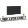3-teiliges TV-Möbelset aus grauem Sonoma-Sperrholz von vidaXL, TV-Möbel - Ref: Foro24-3114484, Preis: 126,13 €, Rabatt: %