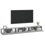 TV furniture set 3 pieces Sonoma gray plywood by vidaXL, TV Furniture - Ref: Foro24-3114484, Price: 124,17 €, Discount: %