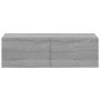 3-teiliges TV-Möbelset aus grauem Sonoma-Sperrholz von vidaXL, TV-Möbel - Ref: Foro24-3114484, Preis: 126,13 €, Rabatt: %
