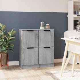 Sideboards 2 Stk. Sonoma graues Sperrholz 30x30x70 cm von vidaXL, Sideboards - Ref: Foro24-817021, Preis: 68,39 €, Rabatt: %