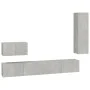 Set de muebles de TV 4 pzas madera contrachapada gris hormigón de vidaXL, Muebles TV - Ref: Foro24-3114329, Precio: 167,97 €,...