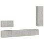 TV-Möbel-Set 4 Stück Sperrholz grau Beton von vidaXL, TV-Möbel - Ref: Foro24-3114329, Preis: 170,60 €, Rabatt: %