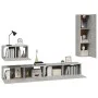 Set de muebles de TV 4 pzas madera contrachapada gris hormigón de vidaXL, Muebles TV - Ref: Foro24-3114329, Precio: 167,97 €,...