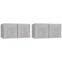 TV furniture set 4 pieces concrete gray plywood by vidaXL, TV Furniture - Ref: Foro24-3114529, Price: 137,37 €, Discount: %