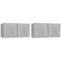 TV-Möbelset 4-teilig betongraues Sperrholz von vidaXL, TV-Möbel - Ref: Foro24-3114529, Preis: 140,06 €, Rabatt: %