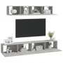 TV furniture set 4 pieces concrete gray plywood by vidaXL, TV Furniture - Ref: Foro24-3114529, Price: 137,37 €, Discount: %