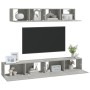 TV-Möbelset 4-teilig betongraues Sperrholz von vidaXL, TV-Möbel - Ref: Foro24-3114529, Preis: 140,06 €, Rabatt: %