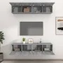 TV-Möbel 4 Einheiten Sonoma graues Sperrholz 80x30x30 cm von vidaXL, TV-Möbel - Ref: Foro24-3114188, Preis: 134,98 €, Rabatt: %
