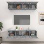 TV-Möbel 4 Einheiten Sonoma graues Sperrholz 80x30x30 cm von vidaXL, TV-Möbel - Ref: Foro24-3114188, Preis: 135,99 €, Rabatt: %