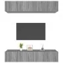 TV-Möbel 4 Einheiten Sonoma graues Sperrholz 80x30x30 cm von vidaXL, TV-Möbel - Ref: Foro24-3114188, Preis: 134,98 €, Rabatt: %