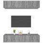 TV-Möbel 4 Einheiten Sonoma graues Sperrholz 80x30x30 cm von vidaXL, TV-Möbel - Ref: Foro24-3114188, Preis: 135,99 €, Rabatt: %