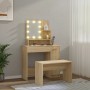 LED-Waschtischset aus Sonoma-Eichensperrholz von vidaXL, Schlafzimmerkommoden - Ref: Foro24-3114117, Preis: 140,18 €, Rabatt: %