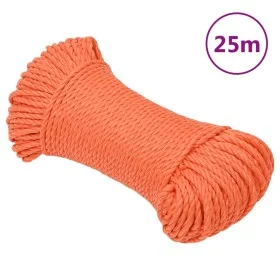 Orange polypropylene work rope 6 mm 25 m by vidaXL, Ropes and metal cords - Ref: Foro24-152923, Price: 7,76 €, Discount: %