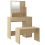 LED-Waschtischset aus Sonoma-Eichensperrholz von vidaXL, Schlafzimmerkommoden - Ref: Foro24-3114117, Preis: 140,18 €, Rabatt: %
