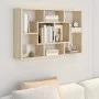 Sonoma oak engineered wood wall shelf 85x16x52.5 cm by vidaXL, Shelves and shelves - Ref: Foro24-801421, Price: 36,32 €, Disc...