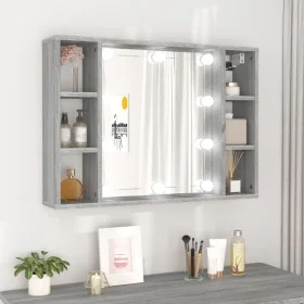 Sonoma gray furniture with mirror and LED 76x15x55 cm by vidaXL, bathroom vanities - Ref: Foro24-820446, Price: 57,00 €, Disc...
