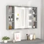 Sonoma gray furniture with mirror and LED 76x15x55 cm by vidaXL, bathroom vanities - Ref: Foro24-820446, Price: 57,34 €, Disc...