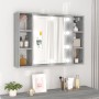 Sonomagraue Möbel mit Spiegel und LED 76x15x55 cm von vidaXL, Badezimmerwaschtische - Ref: Foro24-820446, Preis: 57,98 €, Rab...