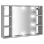 Sonomagraue Möbel mit Spiegel und LED 76x15x55 cm von vidaXL, Badezimmerwaschtische - Ref: Foro24-820446, Preis: 57,98 €, Rab...