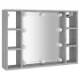 Sonoma gray furniture with mirror and LED 76x15x55 cm by vidaXL, bathroom vanities - Ref: Foro24-820446, Price: 57,34 €, Disc...