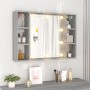 Sonomagraue Möbel mit Spiegel und LED 76x15x55 cm von vidaXL, Badezimmerwaschtische - Ref: Foro24-820446, Preis: 57,98 €, Rab...