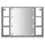 Sonoma gray furniture with mirror and LED 76x15x55 cm by vidaXL, bathroom vanities - Ref: Foro24-820446, Price: 57,34 €, Disc...