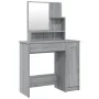 Tocador con espejo color gris sonoma 86,5x35x136 cm de vidaXL, Tocadores para dormitorios - Ref: Foro24-820494, Precio: 91,68...