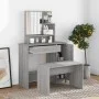 Tocador con espejo color gris sonoma 86,5x35x136 cm de vidaXL, Tocadores para dormitorios - Ref: Foro24-820494, Precio: 91,68...