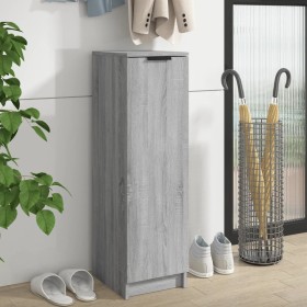 Zapatero de madera contrachapada gris Sonoma 30x35x100 cm