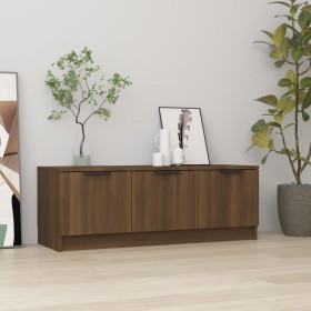Oak brown plywood TV cabinet 102x35x36.5 cm by vidaXL, TV Furniture - Ref: Foro24-817083, Price: 71,61 €, Discount: %
