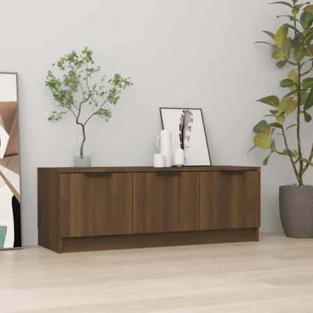 Mueble de TV madera contrachapada marrón roble 102x35x36,5 cm de vidaXL, Muebles TV - Ref: Foro24-817083, Precio: 68,34 €, De...