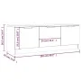 Mueble de TV madera contrachapada marrón roble 102x35x36,5 cm de vidaXL, Muebles TV - Ref: Foro24-817083, Precio: 68,34 €, De...