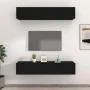 TV-Möbelset 4 Einheiten aus schwarzem Sperrholz 80x30x30 cm von vidaXL, TV-Möbel - Ref: Foro24-3114183, Preis: 179,02 €, Raba...