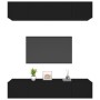 TV-Möbelset 4 Einheiten aus schwarzem Sperrholz 80x30x30 cm von vidaXL, TV-Möbel - Ref: Foro24-3114183, Preis: 190,99 €, Raba...