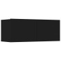 Set muebles de TV 4 uds madera contrachapada negro 80x30x30 cm de vidaXL, Muebles TV - Ref: Foro24-3114183, Precio: 201,16 €,...