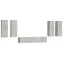 TV-Möbelset 6-teilig betongraues Sperrholz von vidaXL, TV-Möbel - Ref: Foro24-3114345, Preis: 286,39 €, Rabatt: %