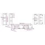 TV-Möbelset 6-teilig betongraues Sperrholz von vidaXL, TV-Möbel - Ref: Foro24-3114345, Preis: 286,39 €, Rabatt: %
