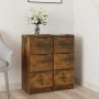 Sideboards 2 Stück Räuchereiche Sperrholz 30x30x70 cm von vidaXL, Sideboards - Ref: Foro24-817013, Preis: 76,53 €, Rabatt: %