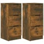 Sideboards 2 Stück Räuchereiche Sperrholz 30x30x70 cm von vidaXL, Sideboards - Ref: Foro24-817013, Preis: 76,53 €, Rabatt: %