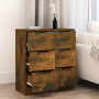 Aparadores 2 uds madera contrachapada roble ahumado 30x30x70 cm de vidaXL, Aparadores - Ref: Foro24-817013, Precio: 77,33 €, ...