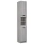 Armario de baño madera contrachapada gris Sonoma 32x34x188,5 cm de vidaXL, Taquillas y armarios de almacenamiento - Ref: Foro...