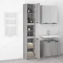 Armario de baño madera contrachapada gris Sonoma 32x34x188,5 cm de vidaXL, Taquillas y armarios de almacenamiento - Ref: Foro...